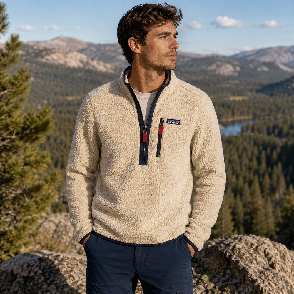 Patagonia Retro Pile Pullover Men's XS El Cap Khaki Fleece 22811 FA19